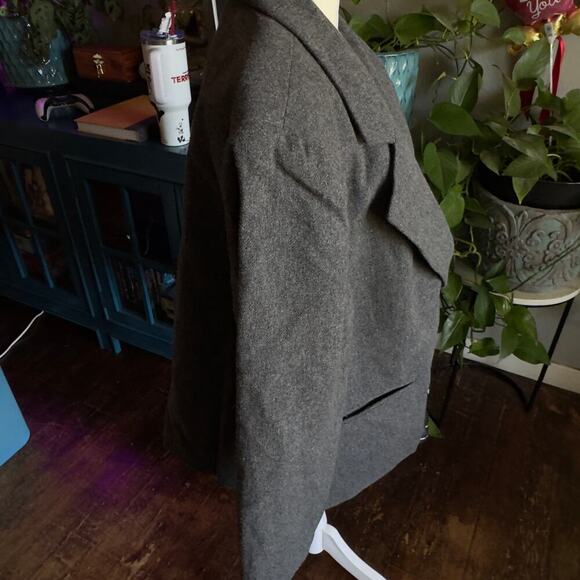 Vintage Leslie Fay Gray Wool Blend Blazer - Size 18WP - Picture 2 of 7